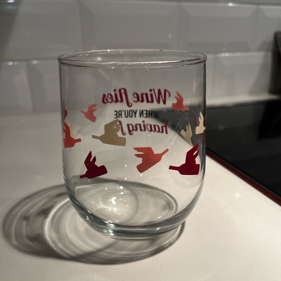 Stemless wine glass, “Wine flies when you’re having fun” - Picture 2 of 2
